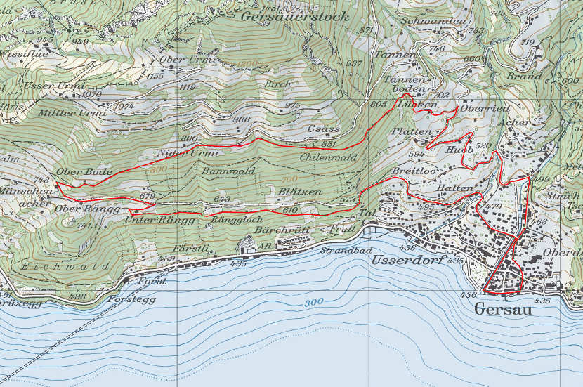 Landkarte Gersau
