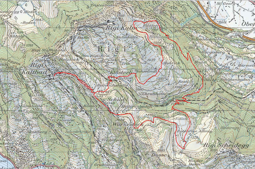 Landkarte Kaltbad Blatten